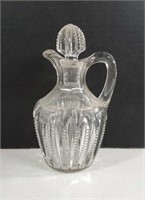 Vintage UV 365 NM Clear Manganese Glass Oil Cruet