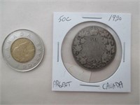 Pièce 50¢  Argent 1920 Canada