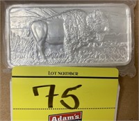 10 OUNCE, .999 PURE SILVER BAR, FT. BUFFALO