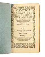 1574 Cantica Ex Sacris Literis by D.Georg Maiorem