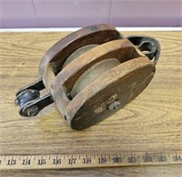 Primitive Wooden Pulley