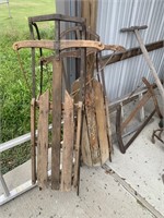 ANTIQUE RUNNER SLEDS / BOW SAWS