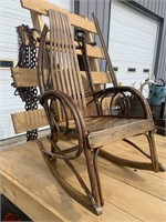 AMISH MADE BENT HICKORY ROCKING CHAIR