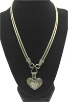 LIA SOPHIA HEART SHAPED BRONZE TONE NECKLACE