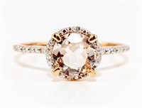 Jewelry 10kt Rose Gold Morganite Ring