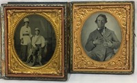 (2) Civil War Confederate Soldier Tintype
