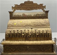 Antique Cash Register Brass Exterior