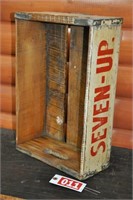 Vintage Seven-Up wooden soda crate