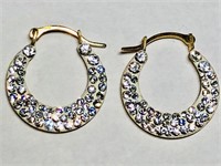 $250. 10KT Gold CZ Earrings