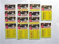 1973 Topps Team Checklists 13 Teams + Xtra Browns