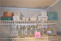 Canning jars, crates, cartons, light