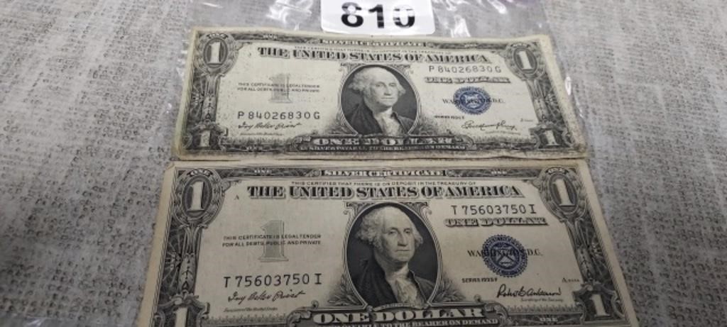 (2) 1935 BLUE SEAL SILVER CERTIFICATES