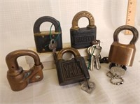 Brass padlock collection