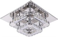 Modern Crystal Ceiling Light Not Dimmable Flush