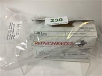 Winchester 40 S&W 65 gr. FMJ flat nose qty 99