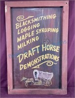 Wooden blacksmithing sign 24 x 36