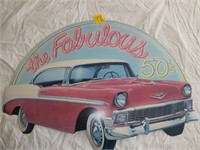 "The Fabulous 50"s" Cardboard Sign