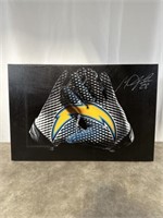 Melvin Gordon #28 Chargers signed glove canvas