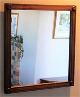 Wall Mounted Solid Walnut Frame Mirror
