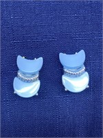 Moon stone clip on earrings