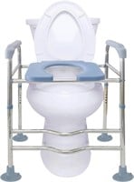 $135 Raised Toilet Seat with Arms, 22in