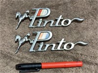 (2) Vintage Pinto Car Emblems