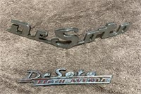 (2) Old DeSoto Car Emblems