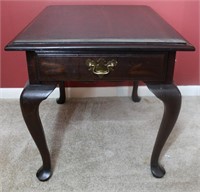Queen Anne Style End Table w/ Drawer