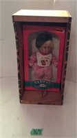Santa’s Helper doll in wooden box
