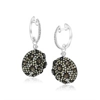 14K WHITE GOLD 3.00CT DIAMOND EARRINGS