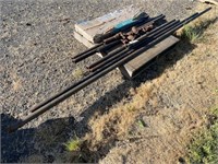 1.5" Metal Pipe, Hand Rail Pieces, Longest: 11'L,