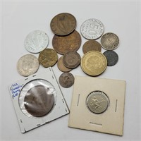 VARIOUS COINS: 1942WAR TIME THIRD REICH COIN,