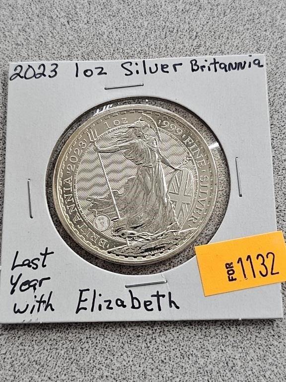 2023 1oz silver Britannia, last year with