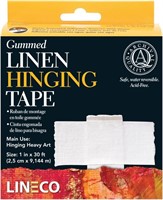 Lineco L533-1025 Gummed Linen Tape 1In X 30Ft,