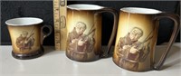 Antique Ioga Warwick Musician Mugs/Cup (3)