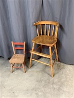 Child’s Chair and High Chair