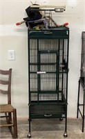5ft Tall Metal Bird Cage with accessories