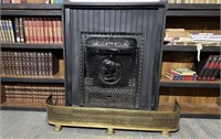 Decorative Wood & Metal Imitation Fireplace