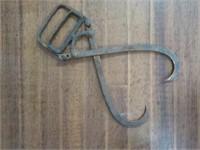Antique iron ice hook 15"