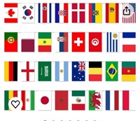 World Cup Football 2022 String Flag Bunting, 32