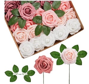 InnoGear Artificial Roses Flowers, 50 Pcs Shades