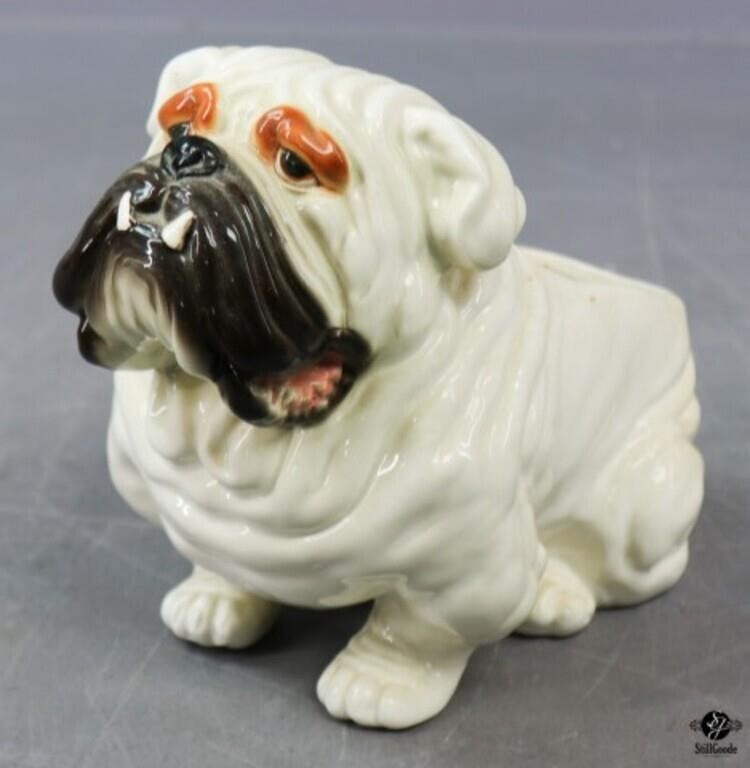 Ceramic English Bulldog Planter