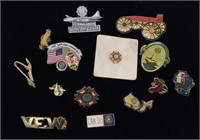 Assorted VFW/Military Pins, Etc