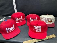 8 Budweiser caps