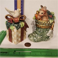 Fitz & Floyd Christmas Salt&Pepper shaker set