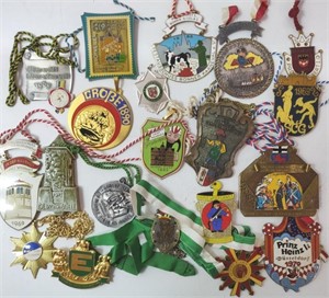 20 Vintage German Carnival Medals/Badges