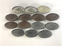 (14) Assorted Finishes Oval with stripes