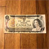 1973 Canada 1 Dollar Banknote