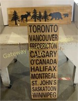 2 Wooden Signs