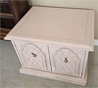 painted pink end table